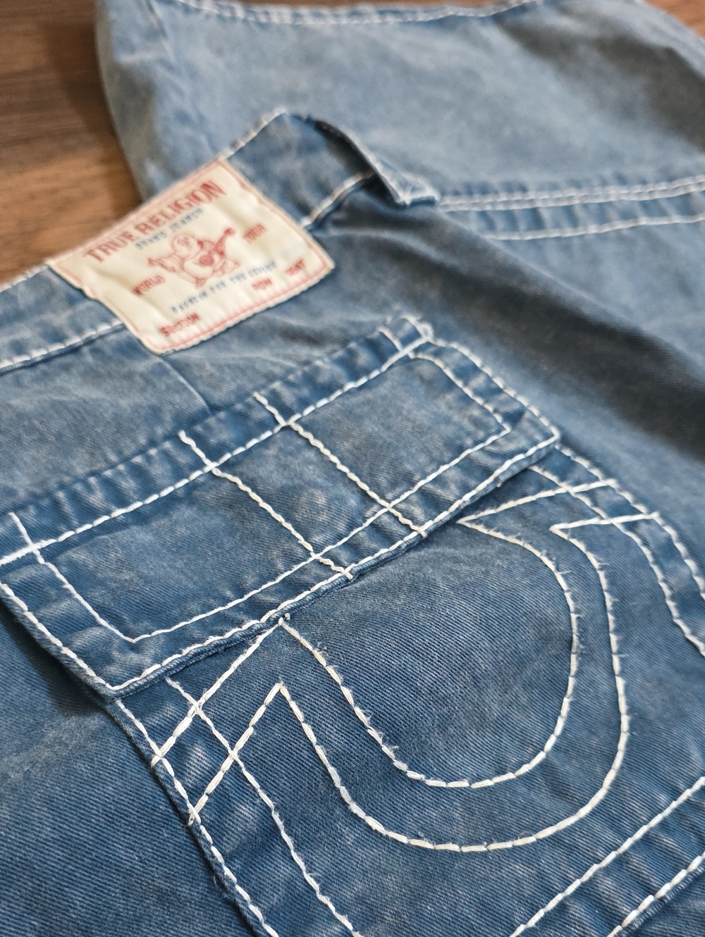 True Religion▪︎ BOBBY T BAGGY CARPENTER Pants, Blue Denim